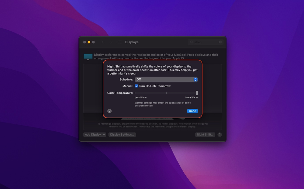 A screenshot of a computer screen with a purple background.