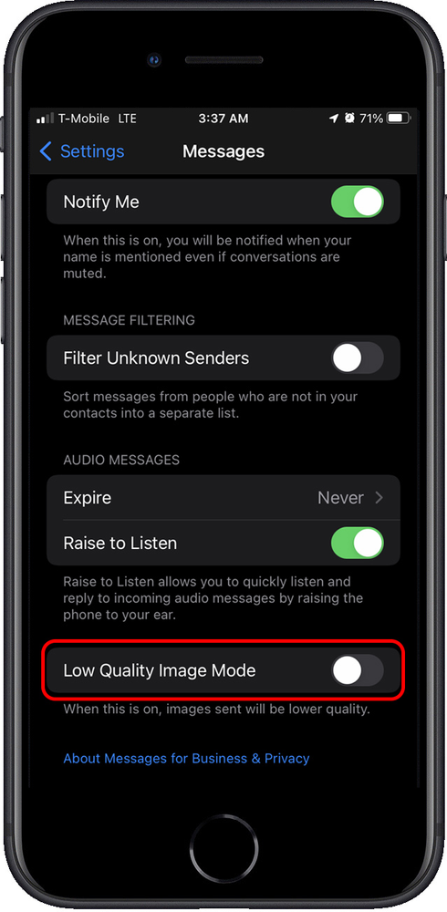 A cell phone with the low quality image mode turned on.