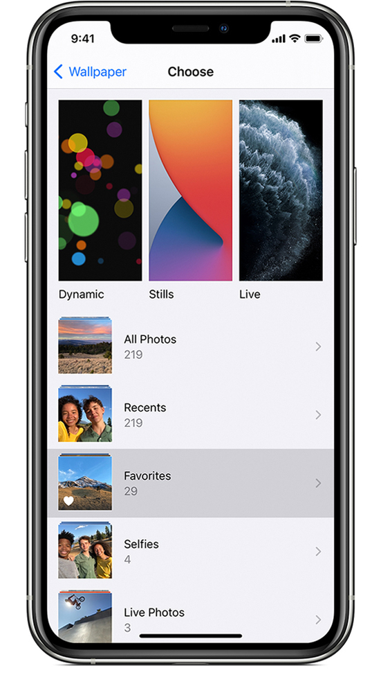 A screenshot of the wallpaper app on an iphone.