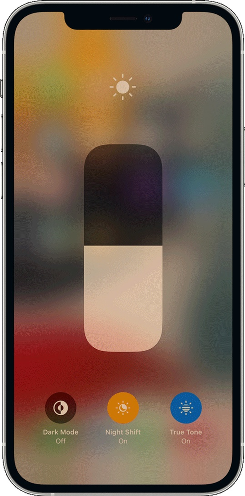 A close up of a cell phone with a light slider on it.