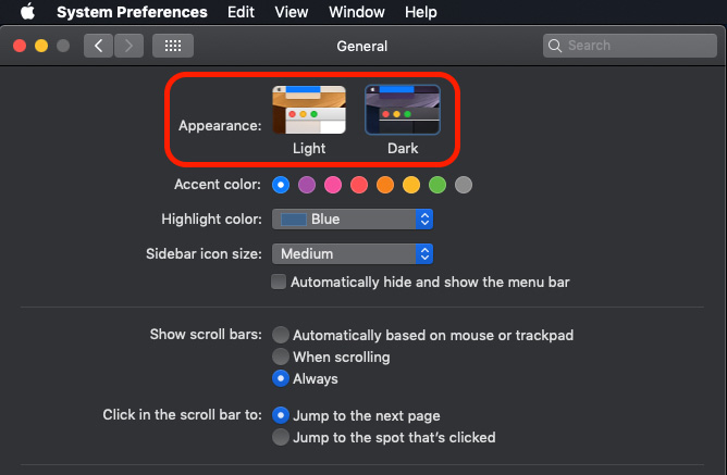 A screenshot of the system preferences window on a mac
