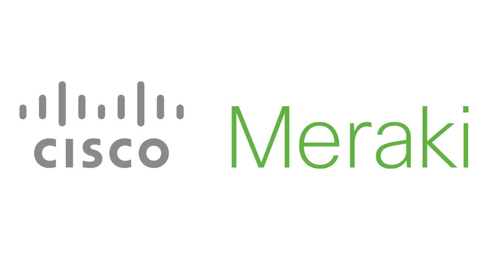 The cisco meraki logo is on a white background.