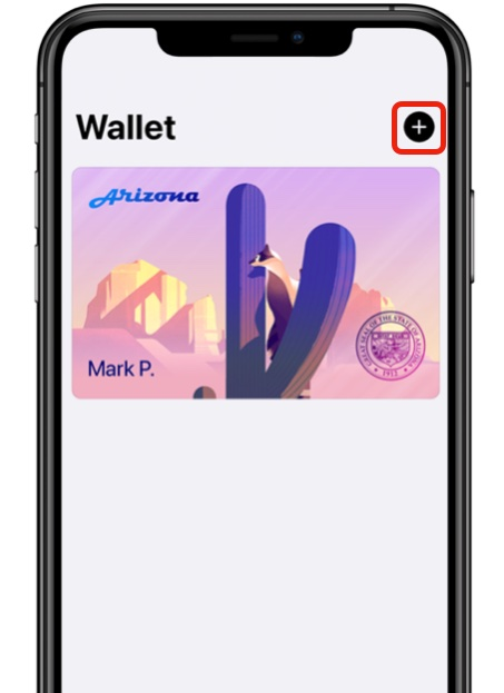 A cell phone with a wallet app open on it