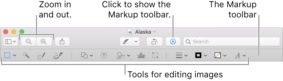 A computer screen showing the tools for editing images