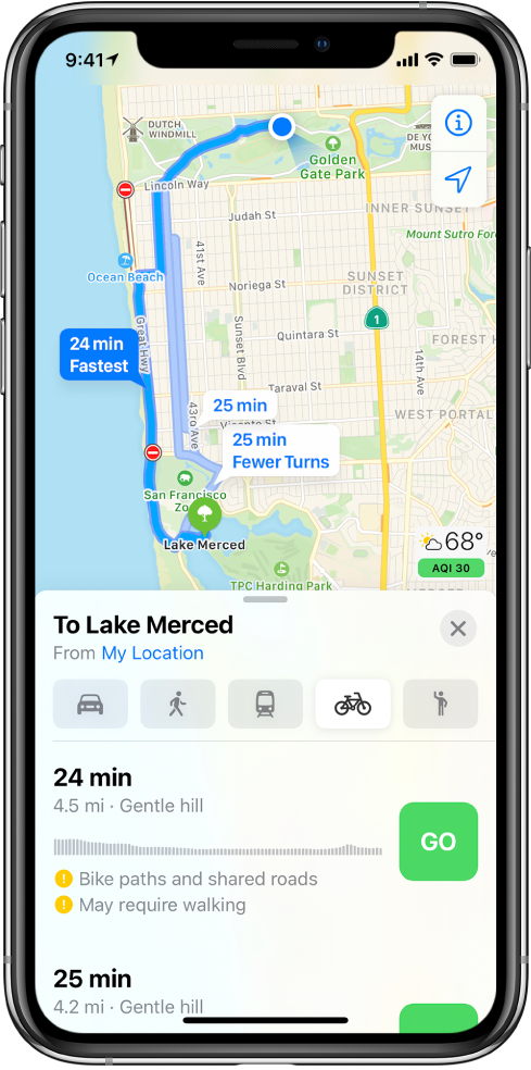 A cell phone with a map on the screen.