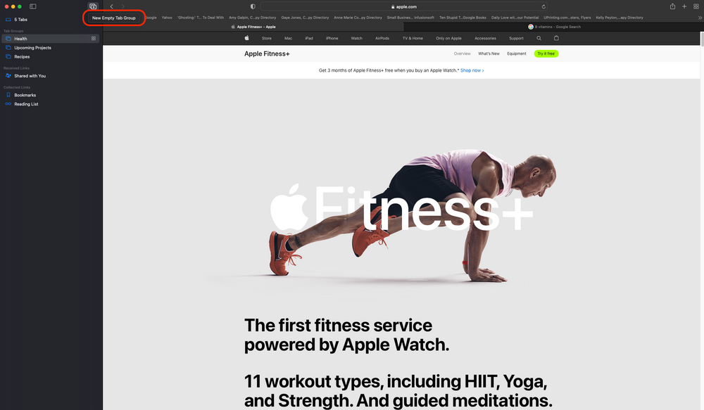 A man is doing push ups on a website for apple fitness