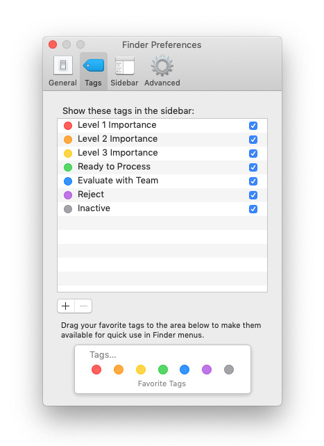 A screenshot of the finder preferences window on a mac
