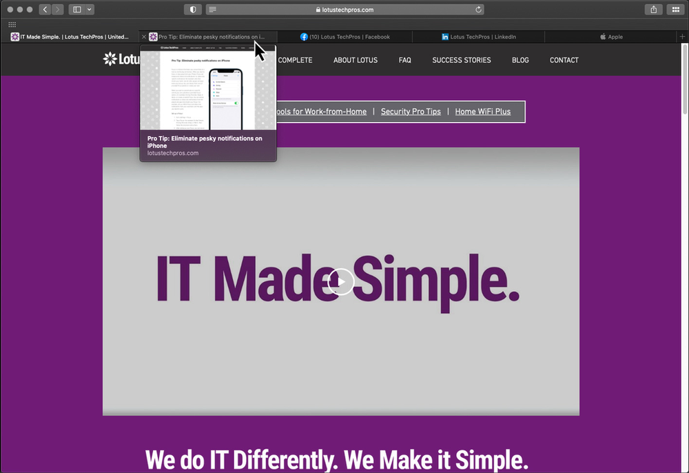 A screen shot of a website that says it made simple