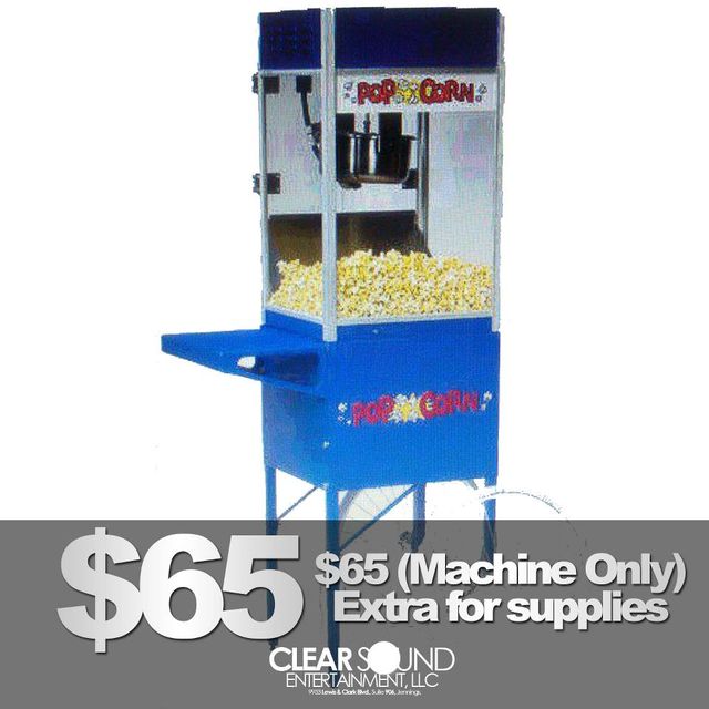 Popcorn Machine - Hire in Montgomery IL, Oswego IL, Aurora IL, Yorkville  IL, Plano IL, Naperville IL