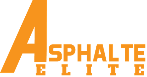 Le logo d'Asphalt Elite est orange sur fond blanc