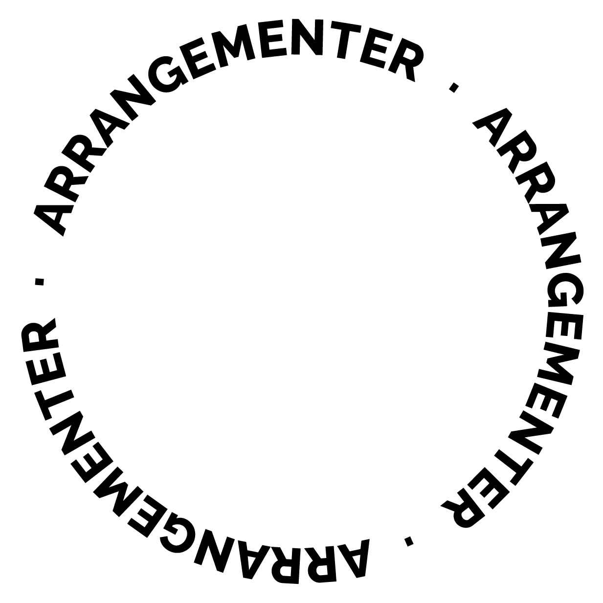 En svart-hvitt-logo for en restaurant i en sirkel på hvit bakgrunn.