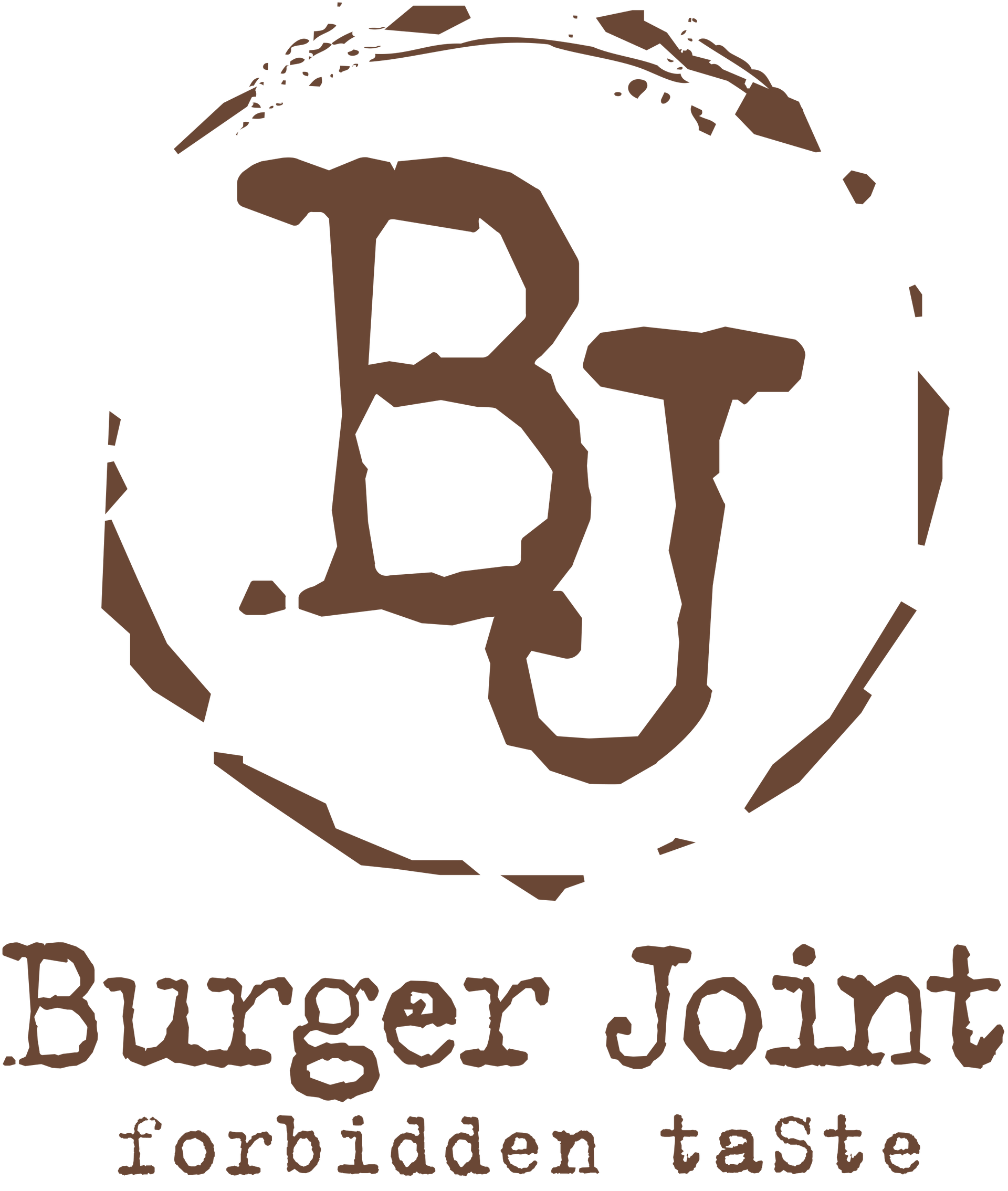 En logo for en restaurant kalt burger joint forbudt smak