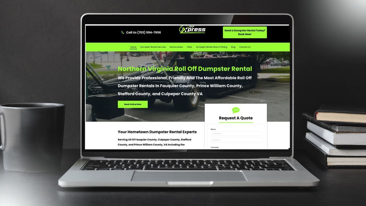 Xpress Dumpster Rentals Websitr