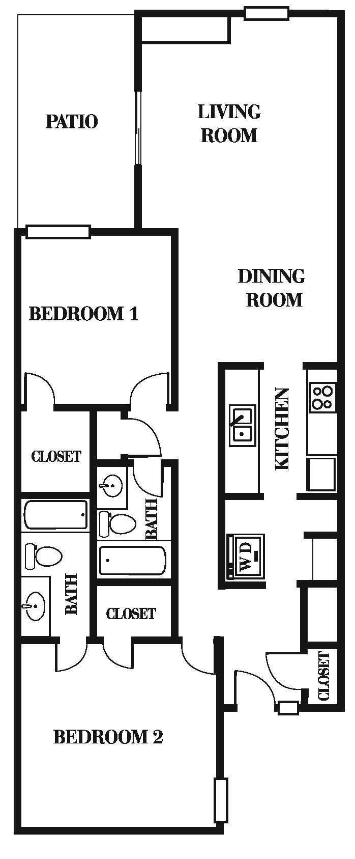 A black and white floor plan of a house