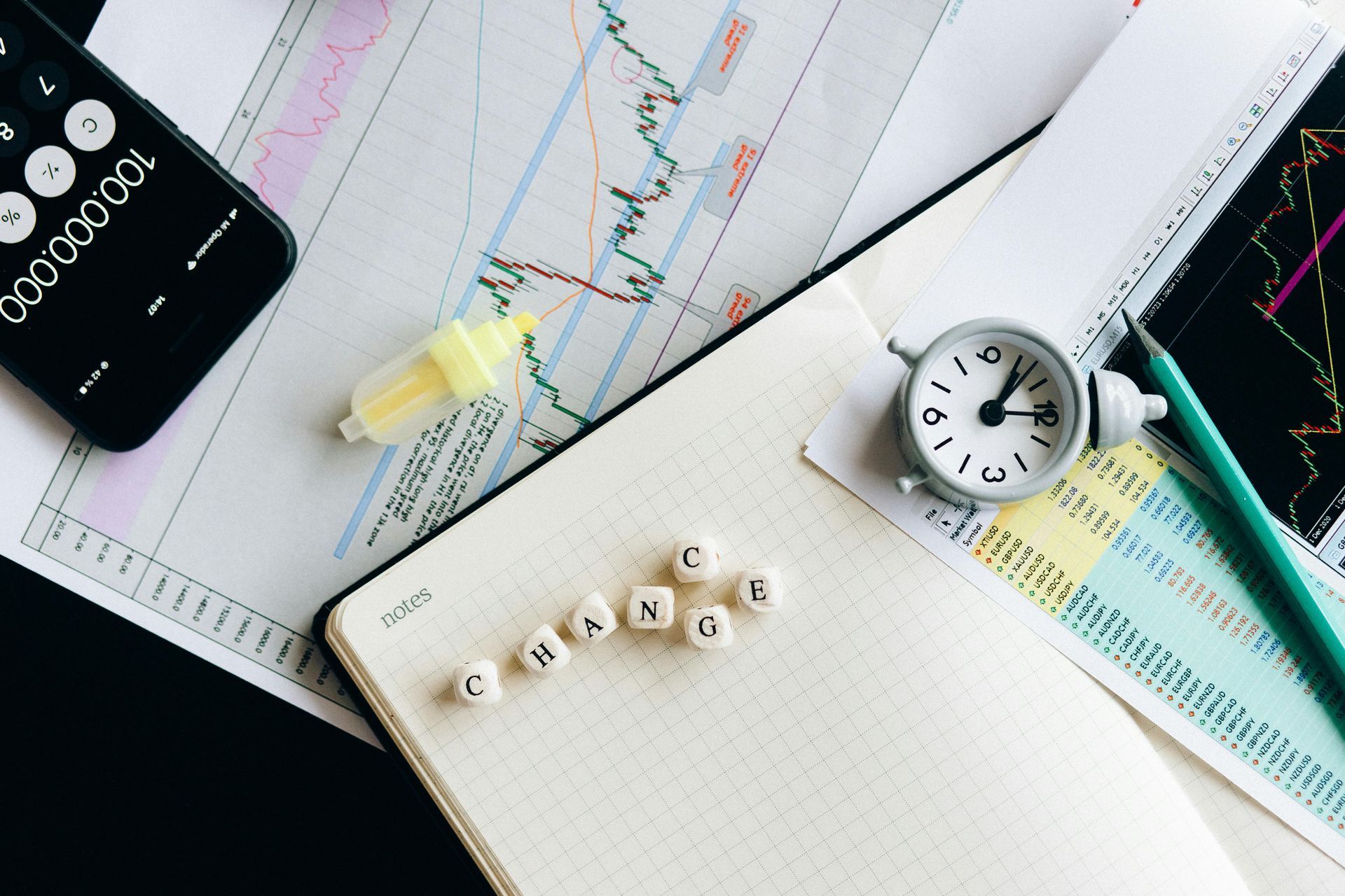 A notebook with the word 