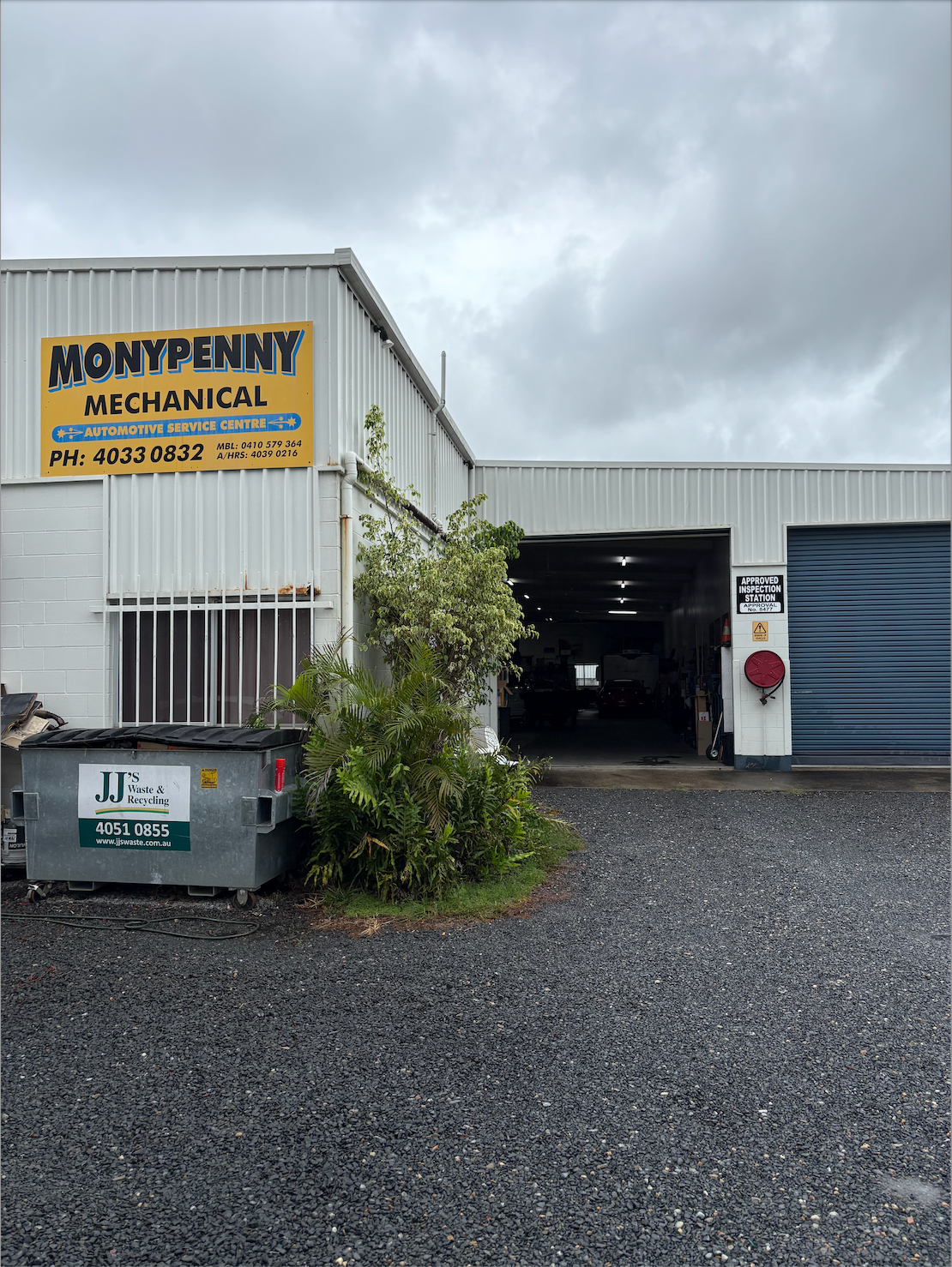 The Outside of a Mechanic Shop — Monypenny Mechanical in Bungalow, QLD
