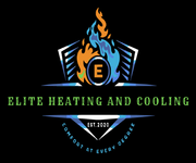 A colorful logo for Elite Heating & Cooling LLC