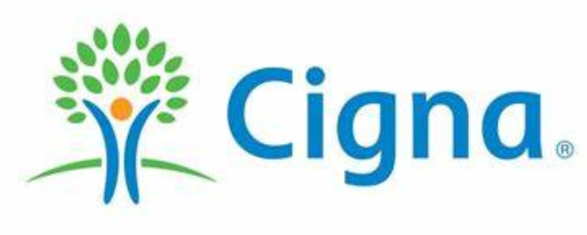 a cigna logo with a tree on it