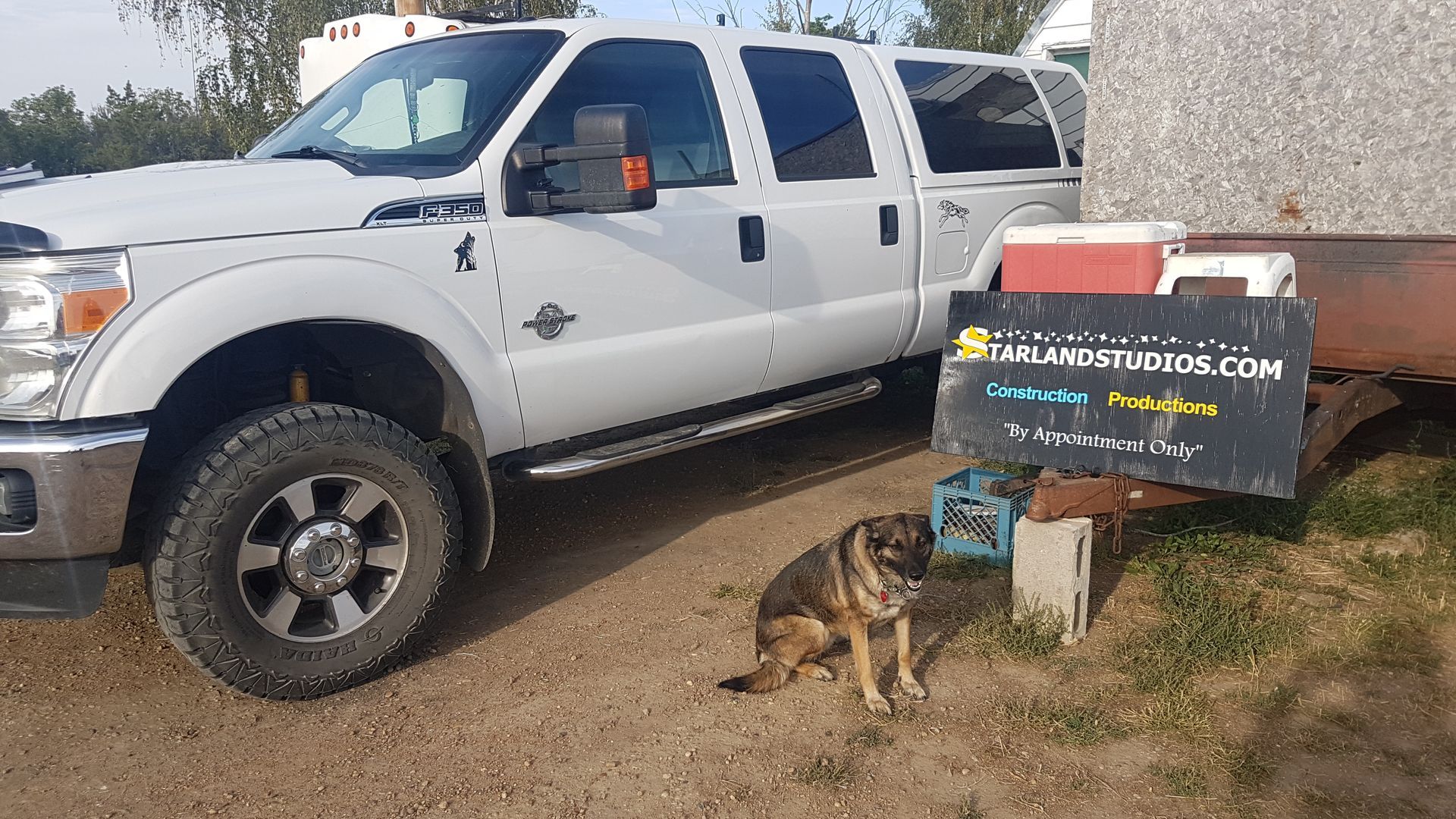 Starland Studios: 1 ton work truck and dog Panda.