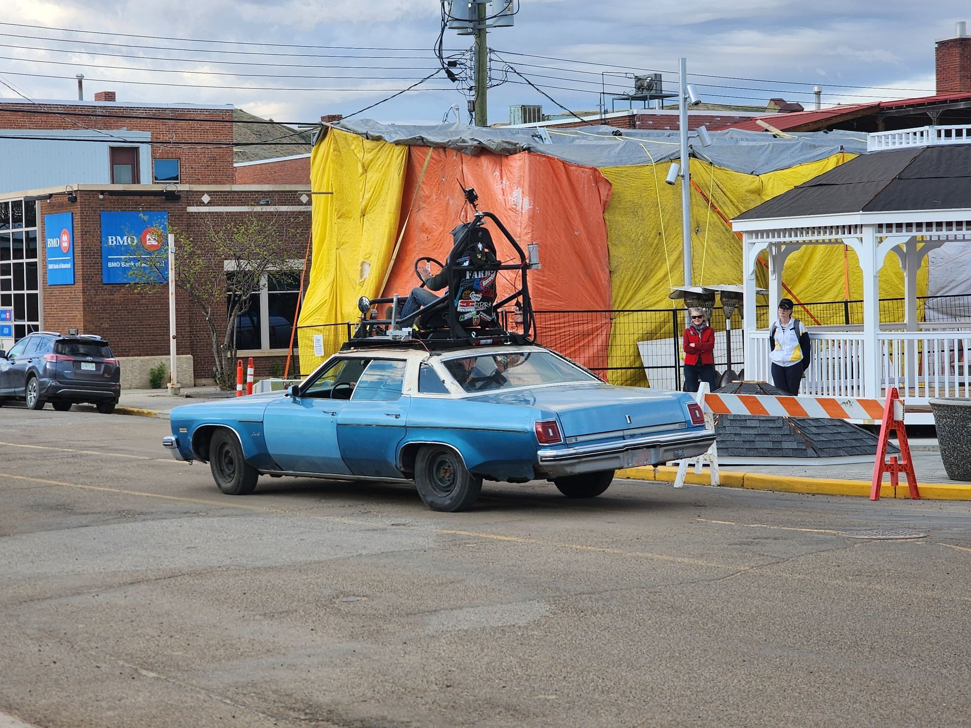 ‘Ghostbusters’ film set, Drumheller, AB: camera car.
