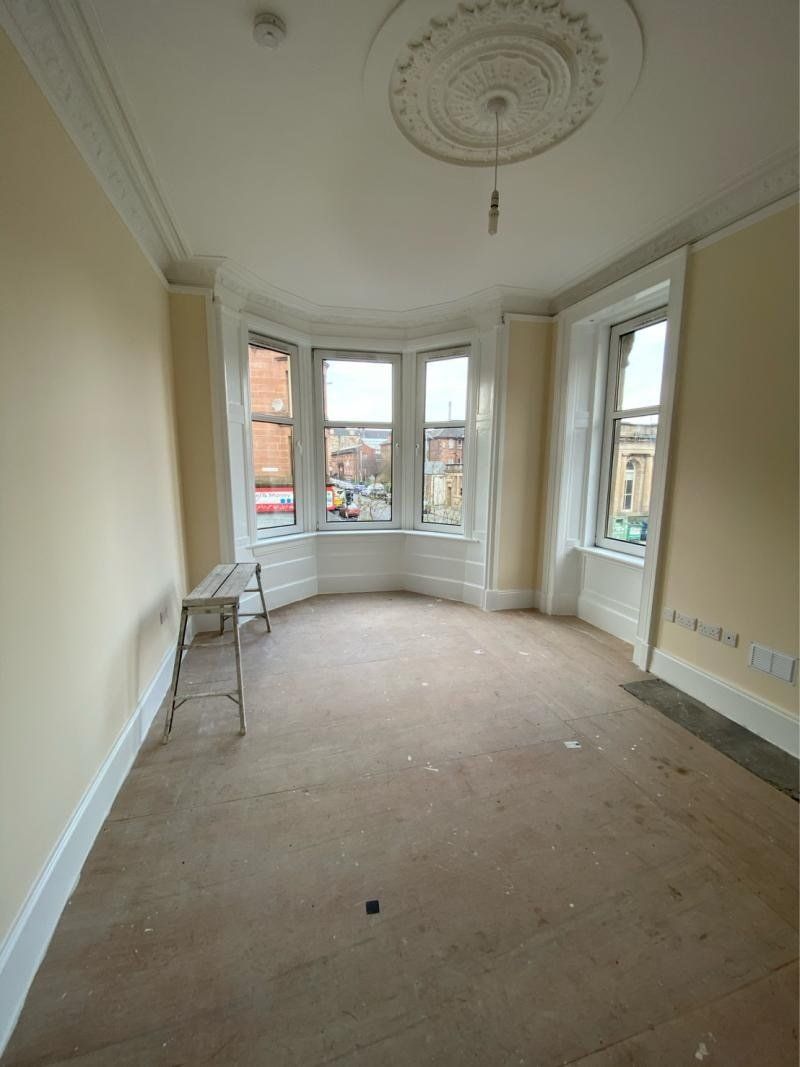 living space leading to bay window