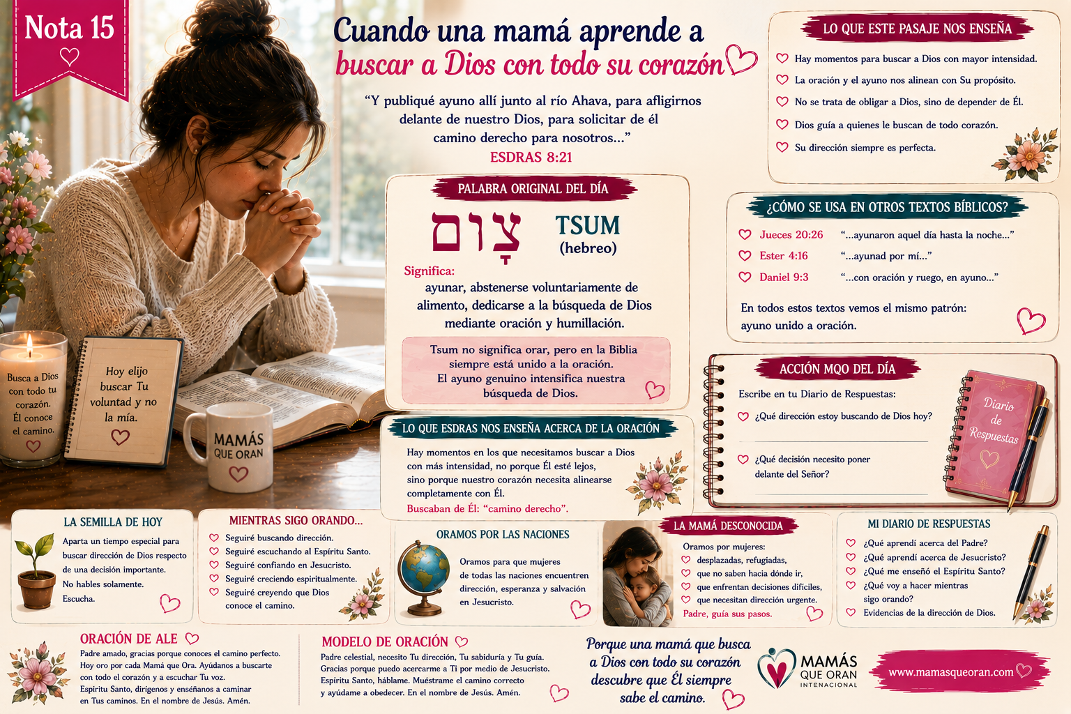Cuando una mamá aprende a buscar a Dios con todo su corazón