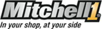 Mitchell1 logo with tagline “In your shop, at your side” in black and yellow on white background | A-Tech Auto Repair