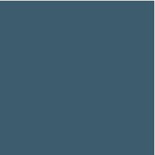 A close up of a blue square on a white background.