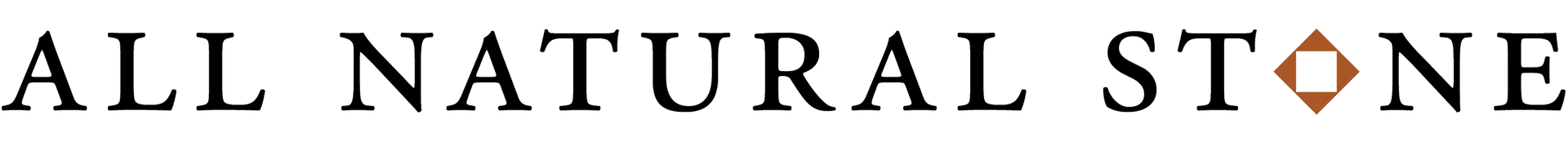 Logo: "ALL NATURAL STONE" with a brown diamond.