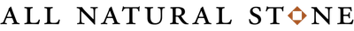 Logo: "ALL NATURAL STONE" with a brown diamond.
