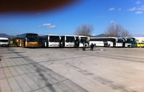 parcheggio per autobus