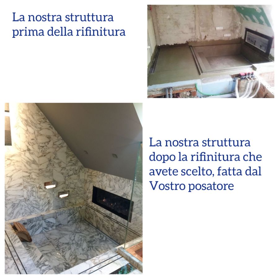 Vasca prima e dopo rifinitura