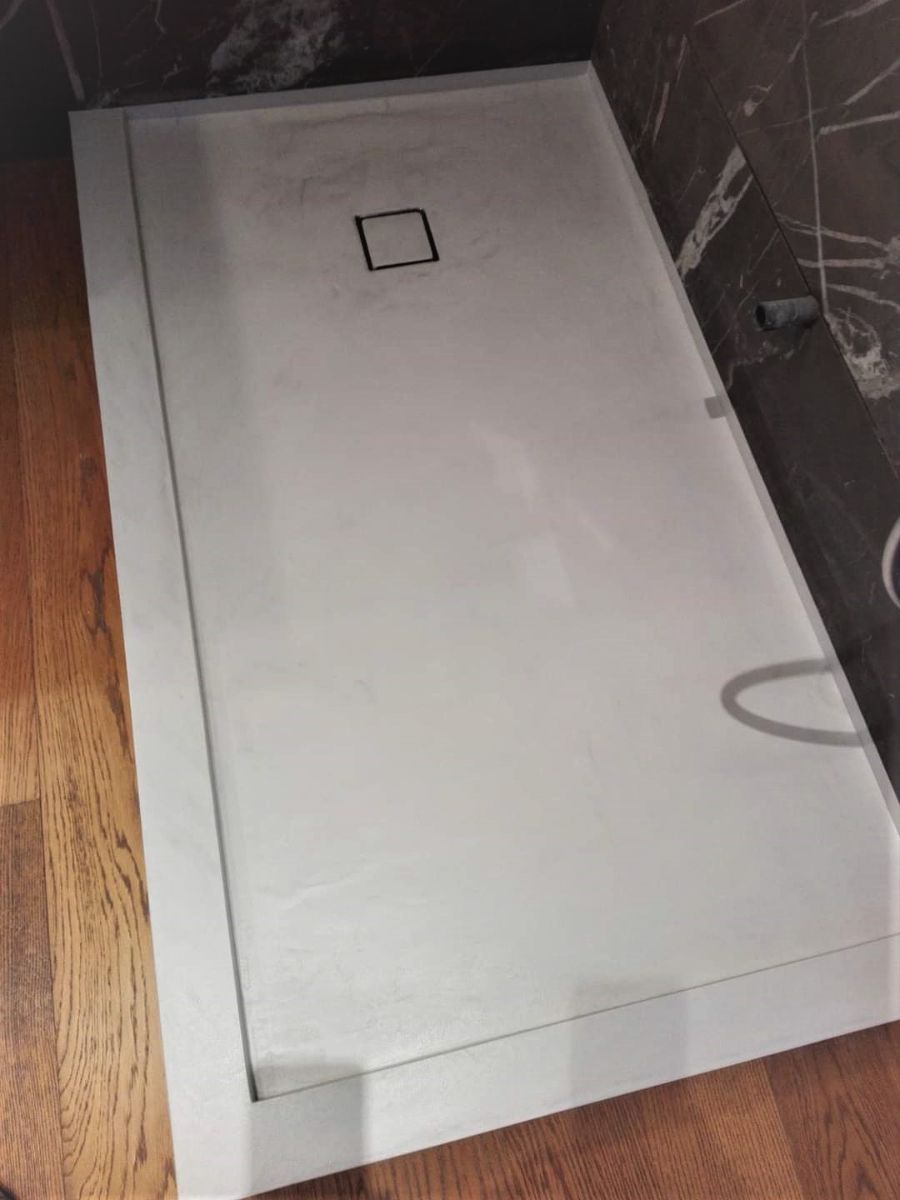 Shower tray to be fitted