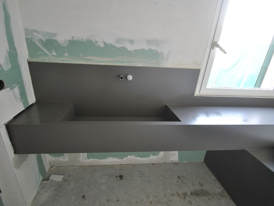 Top lavabo rettangolare