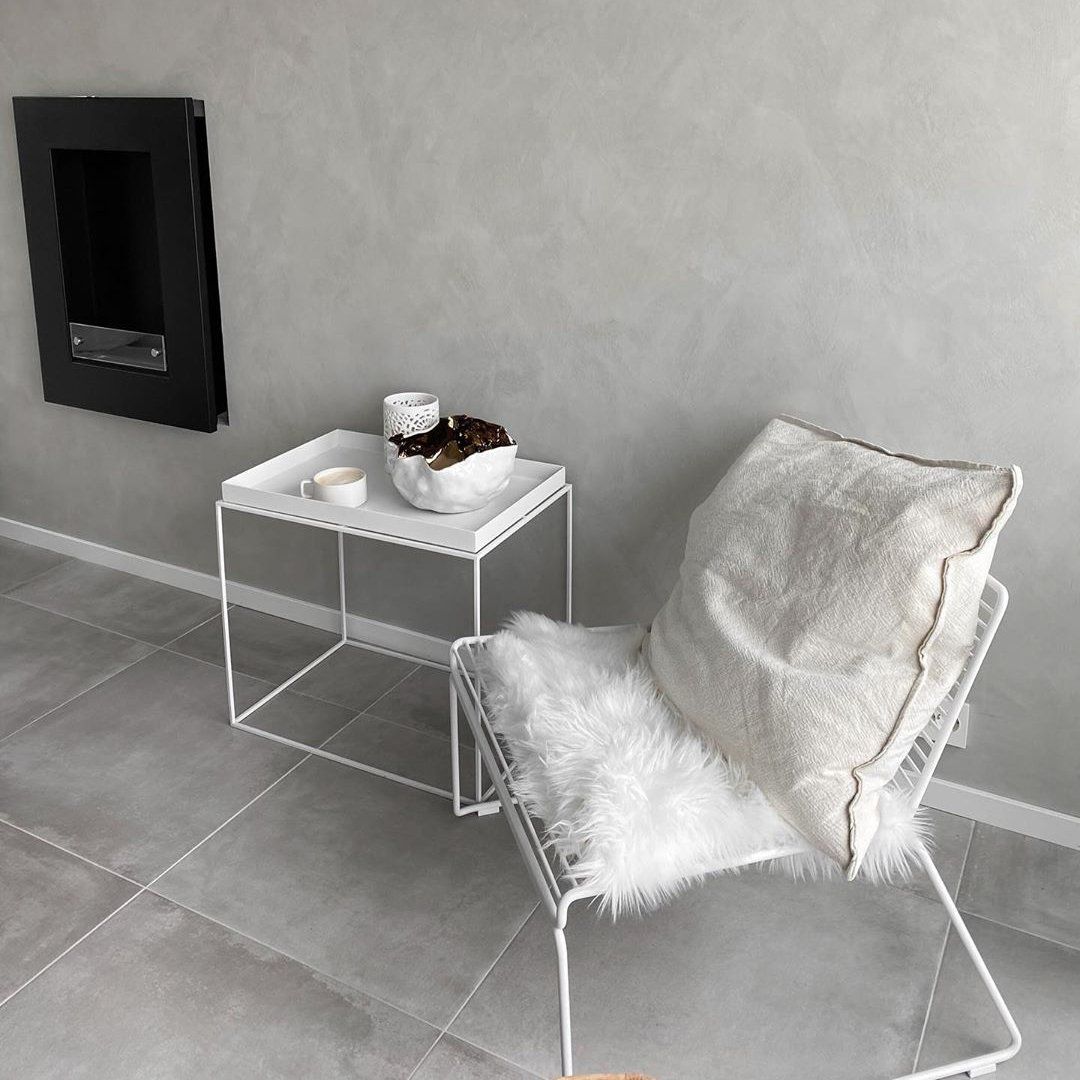 modern room with vinyl tiles