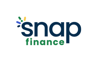 A snap finance logo on a white background
