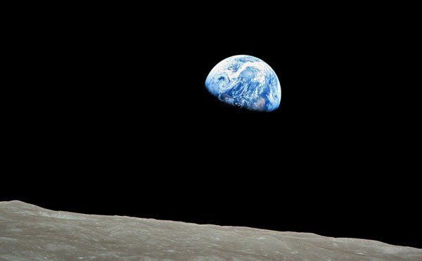 Earth seen from the moon