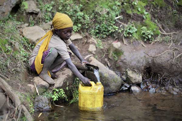 Fetching Water in Ethiopia