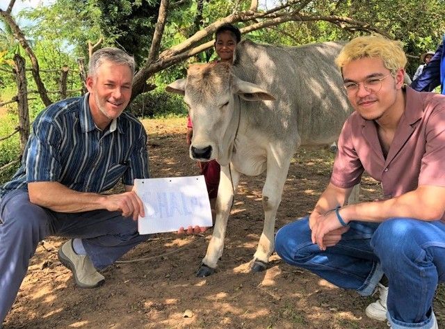 Jeff Behr wth HOPE cow.