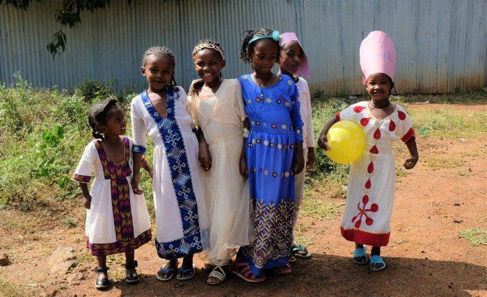 Children during Ethiopian New Year
