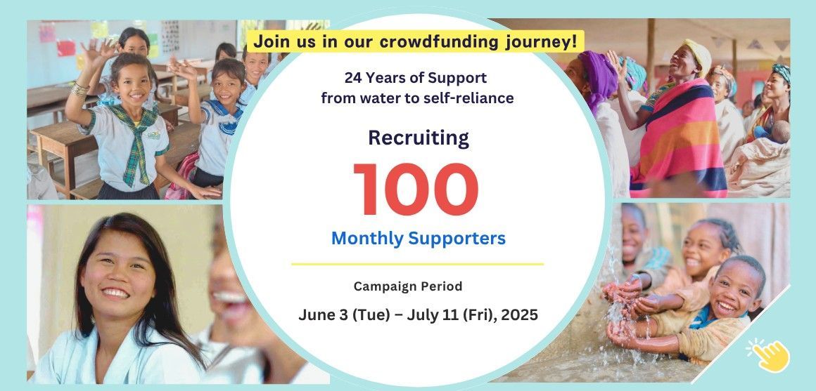 A collage of pictures with the words recruiting 100 monthly supporters