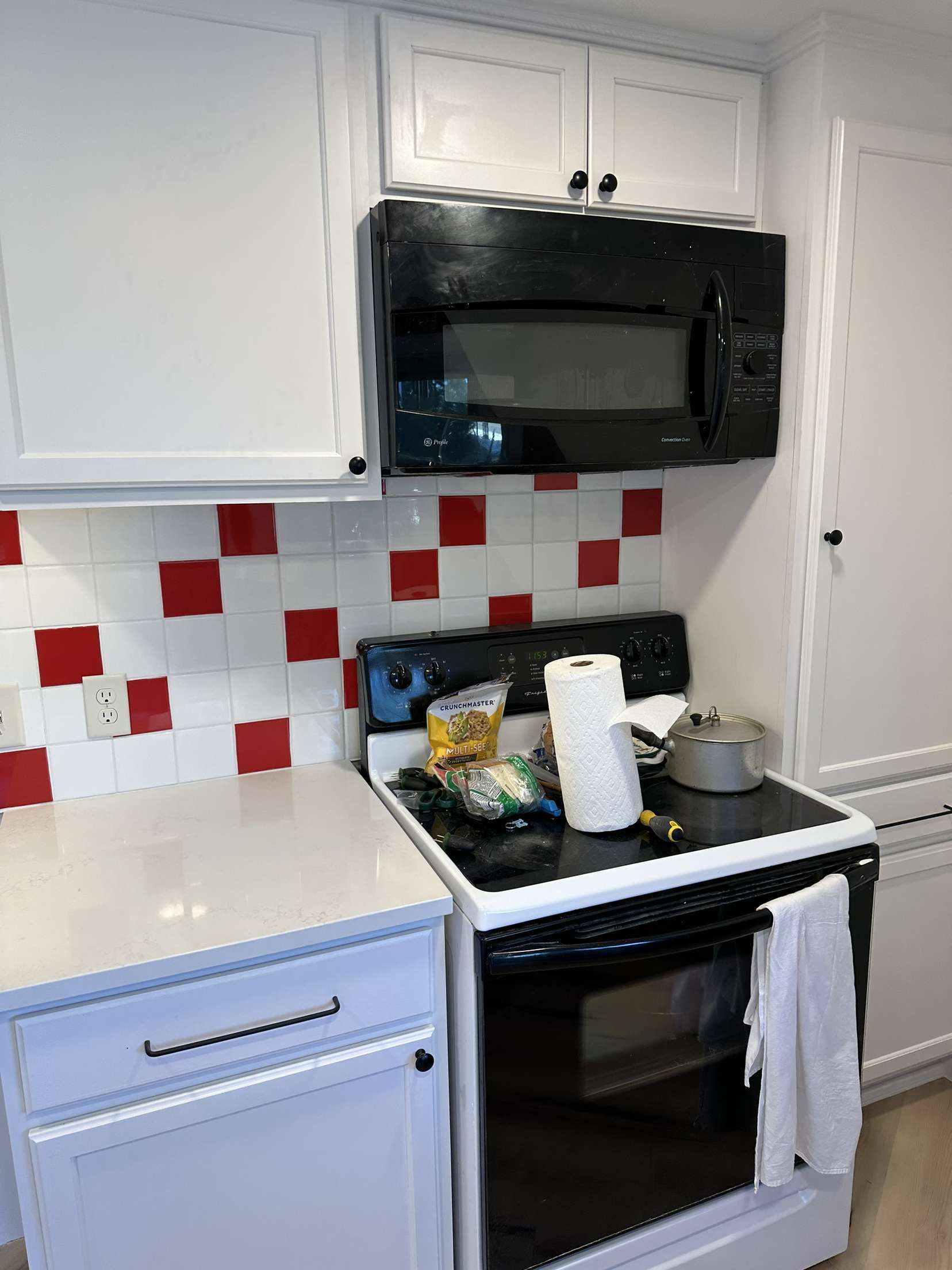 A kitchen with a stove
