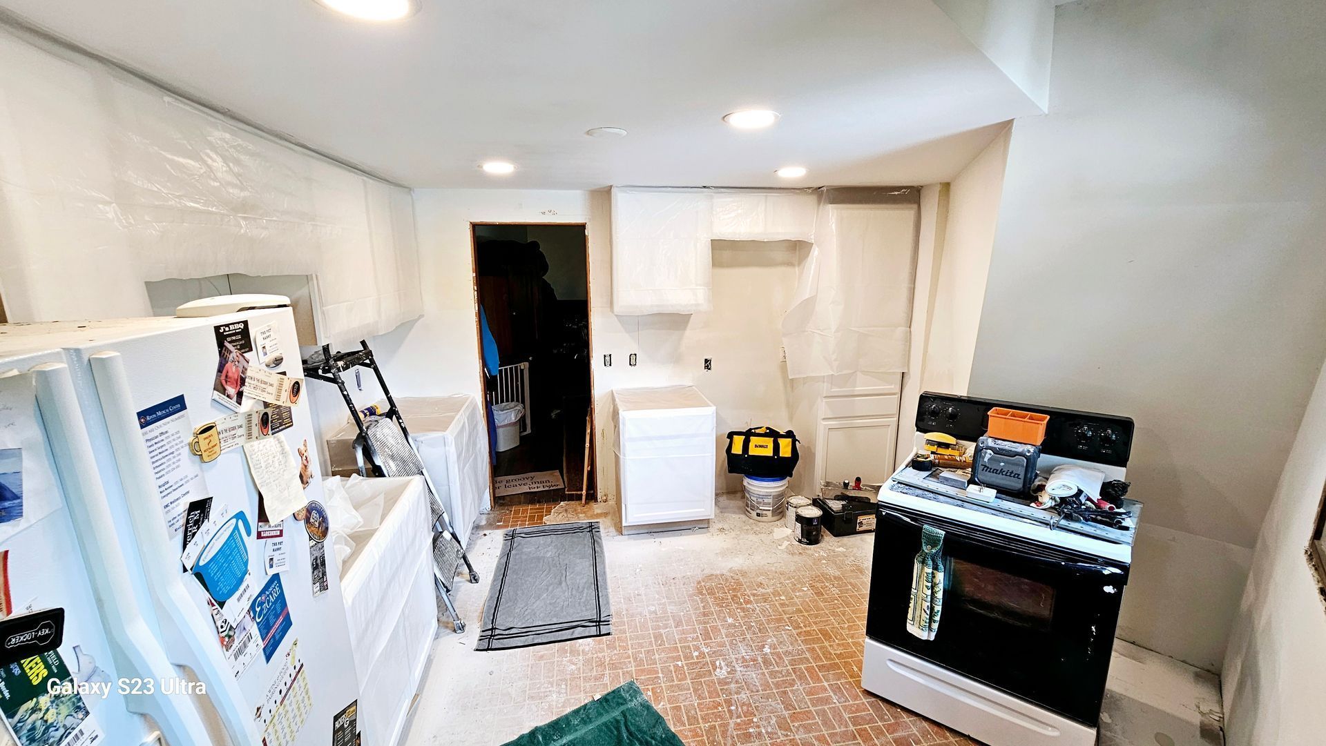 During kitchen remodeling