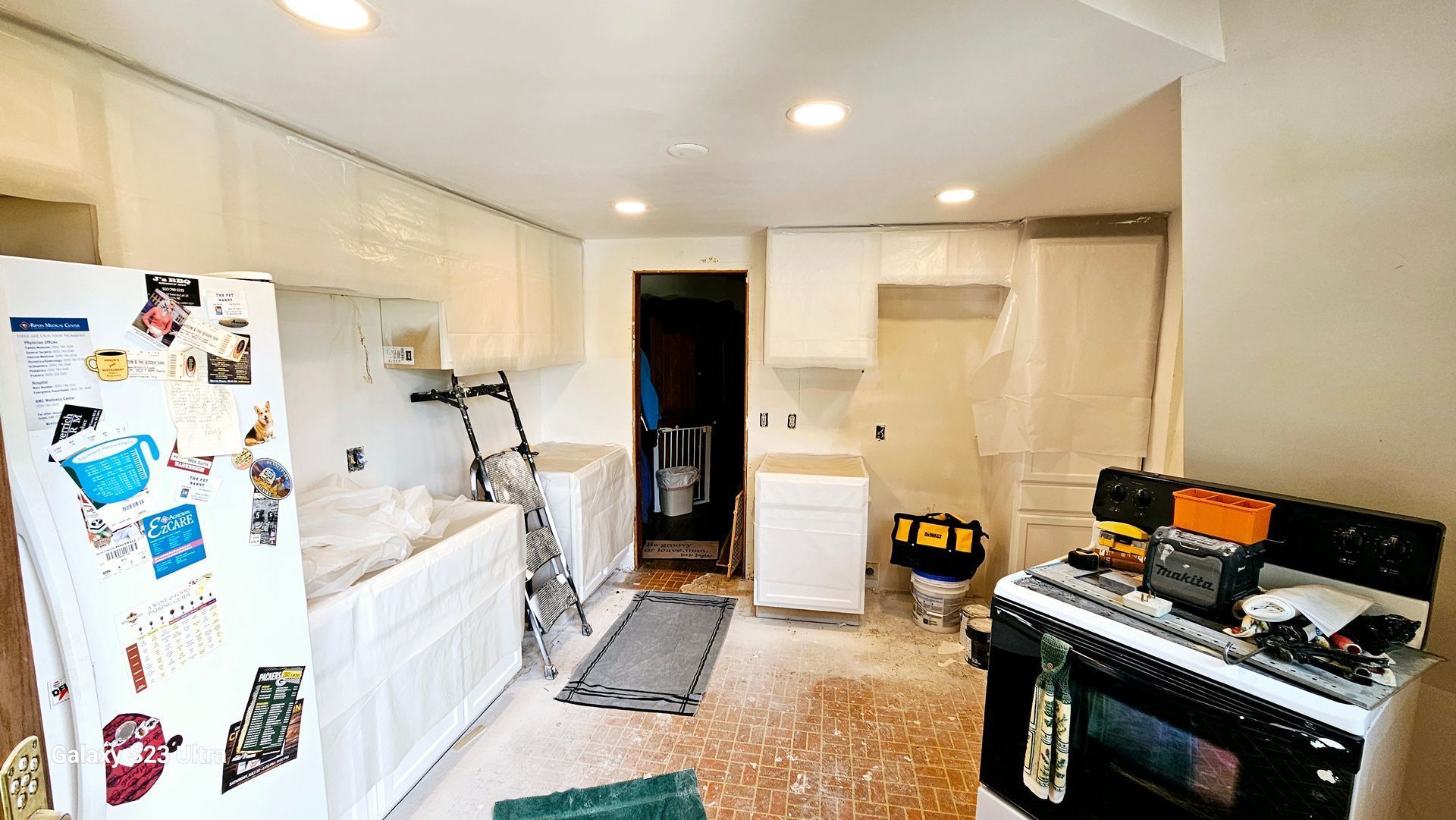 A kitchen under construction