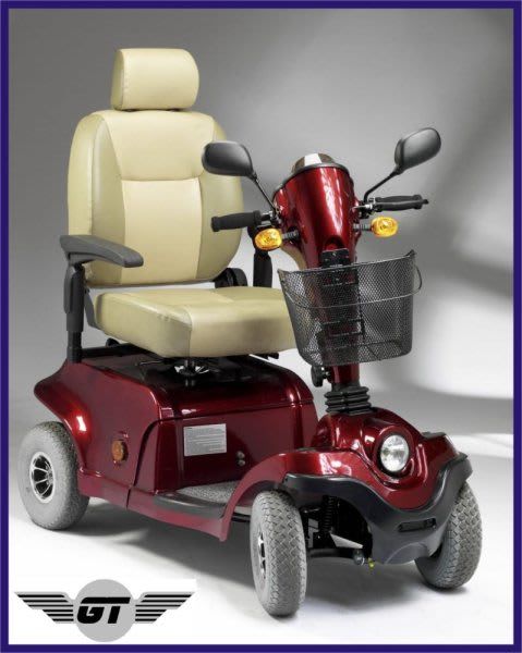 red mobility scooter