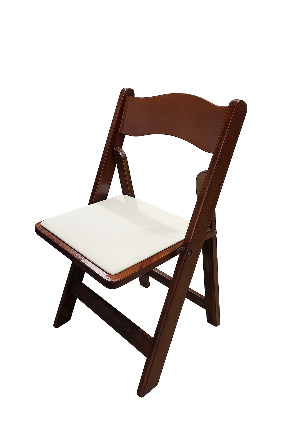 Premium wood folding chair rental for weddings and formal events