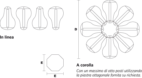 Diseño portabicicletas Petalo Large grupo