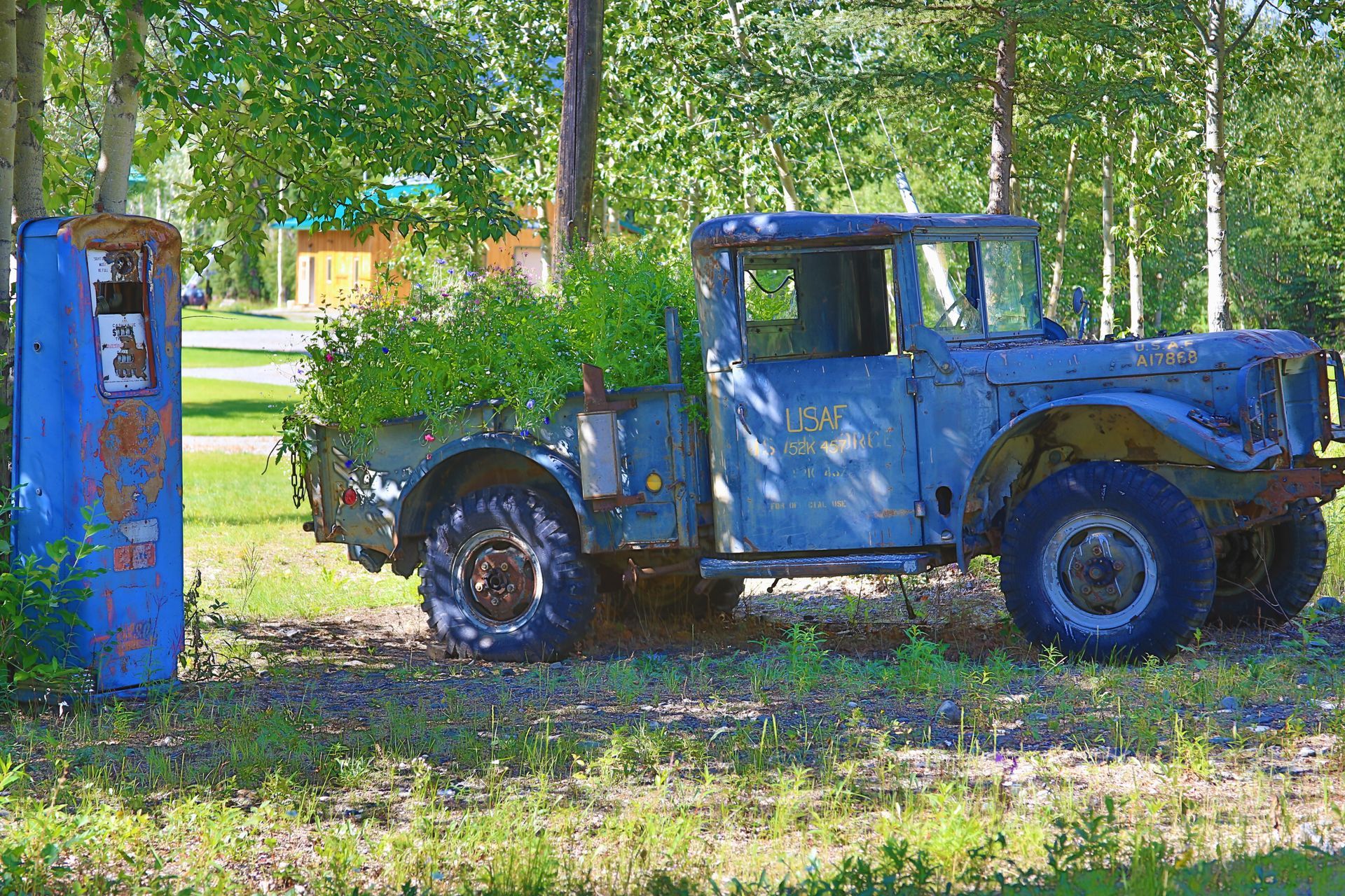 Historic truck and gas pump from the old roadhouse