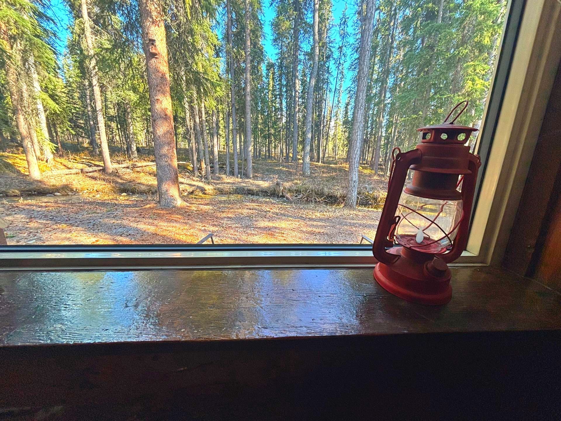 The Bear's Den Cabin window