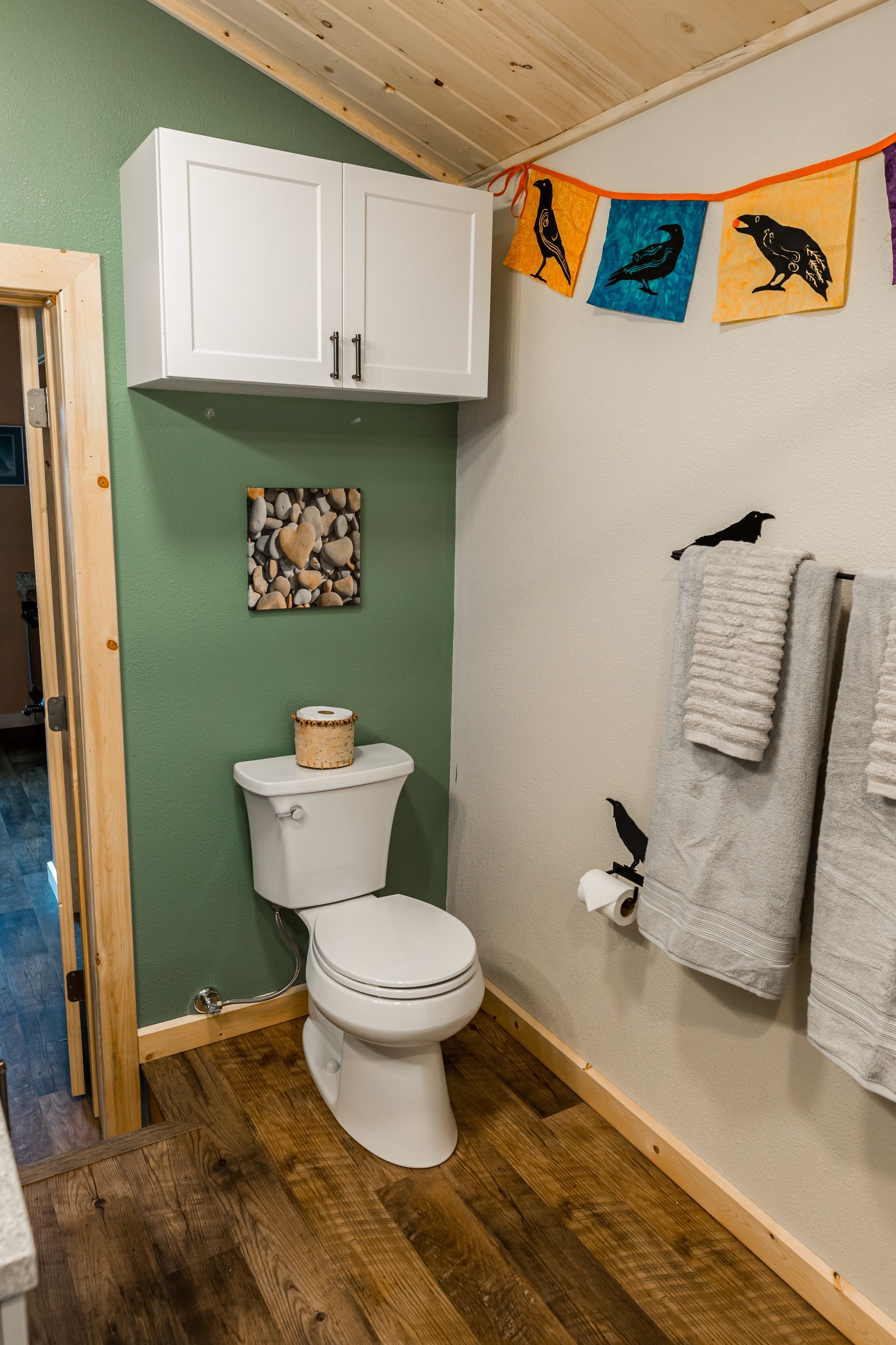 Great room and wildlife mounts at the main lodge.